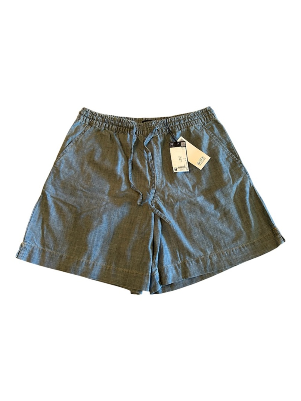 Piombo Women's Chambray-Style Drawstring Shorts